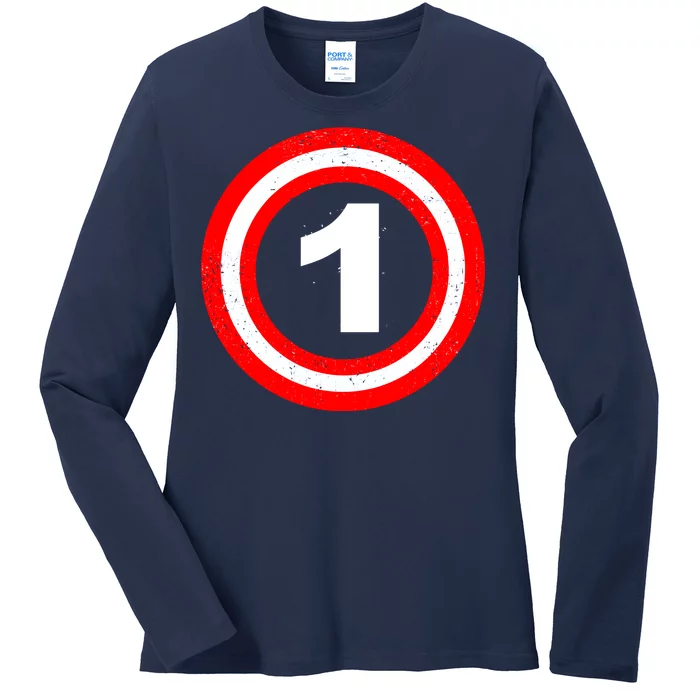 Captain 1st Birthday Ladies Long Sleeve Shirt