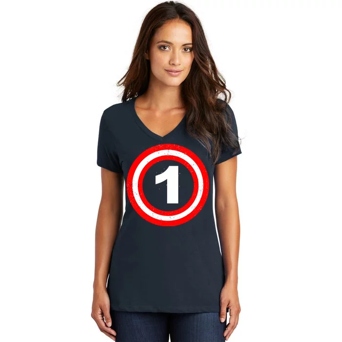 Captain 1st Birthday Women's V-Neck T-Shirt