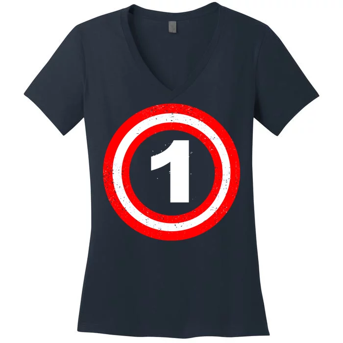 Captain 1st Birthday Women's V-Neck T-Shirt