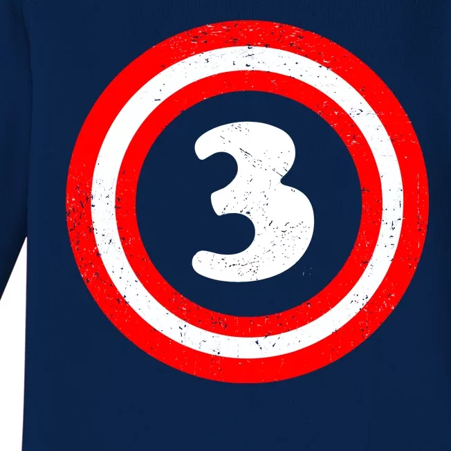 Captain 3rd Birthday Baby Long Sleeve Bodysuit