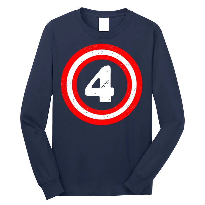 Captain 4th Birthday Long Sleeve Shirt