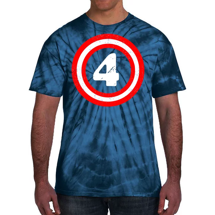 Captain 4th Birthday Tie-Dye T-Shirt