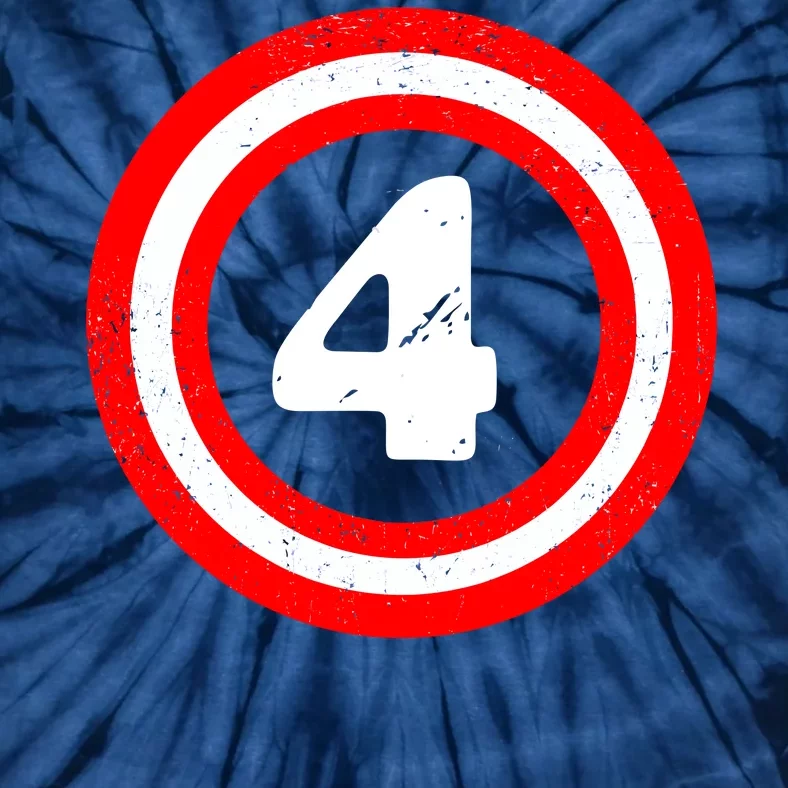 Captain 4th Birthday Tie-Dye T-Shirt