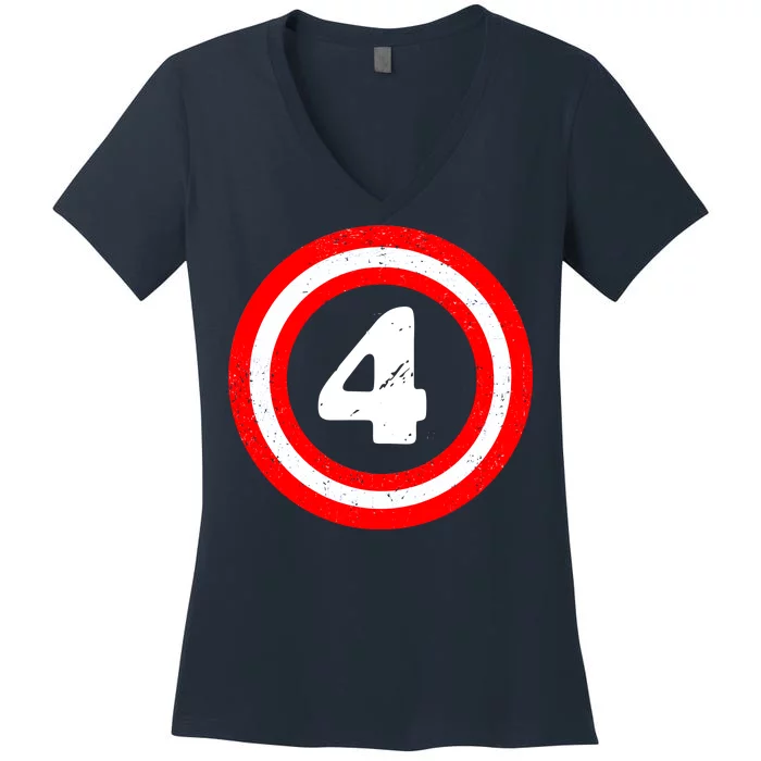 Captain 4th Birthday Women's V-Neck T-Shirt