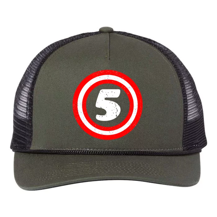 Captain 5th Birthday Retro Rope Trucker Hat Cap