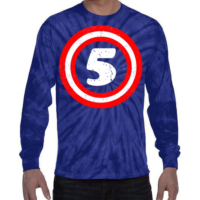 Captain 5th Birthday Tie-Dye Long Sleeve Shirt