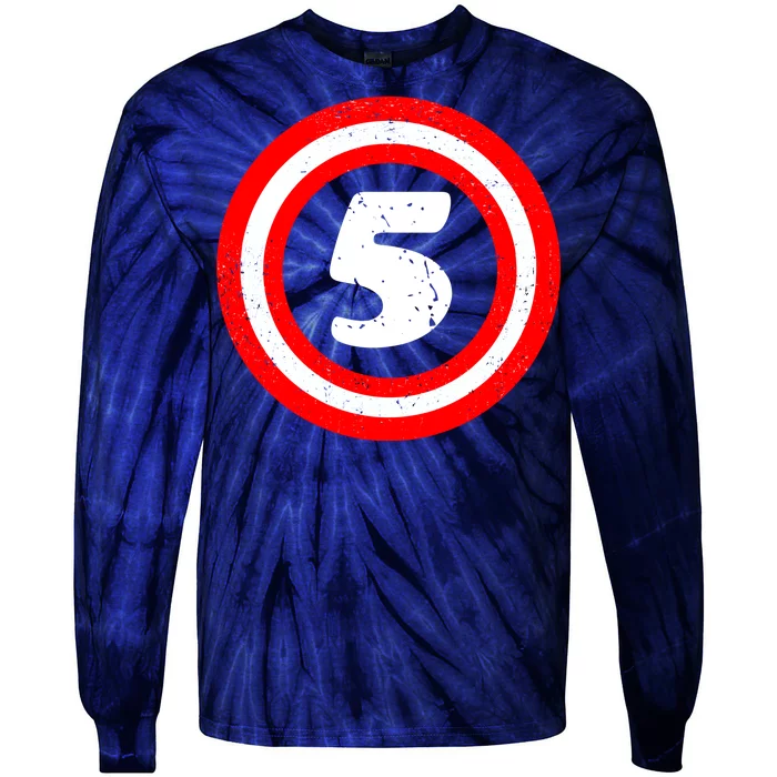 Captain 5th Birthday Tie-Dye Long Sleeve Shirt