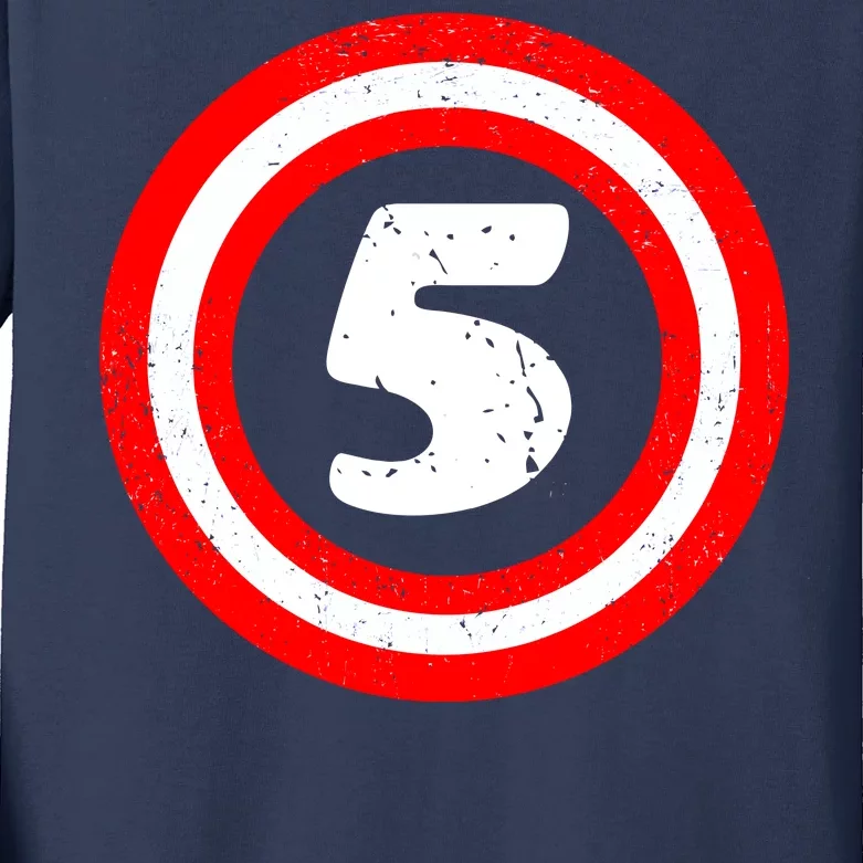 Captain 5th Birthday Kids Long Sleeve Shirt