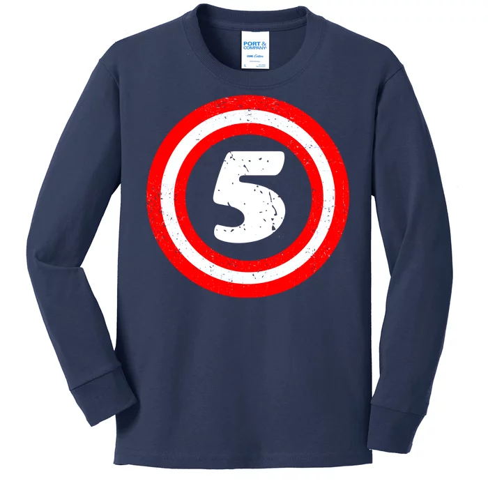 Captain 5th Birthday Kids Long Sleeve Shirt