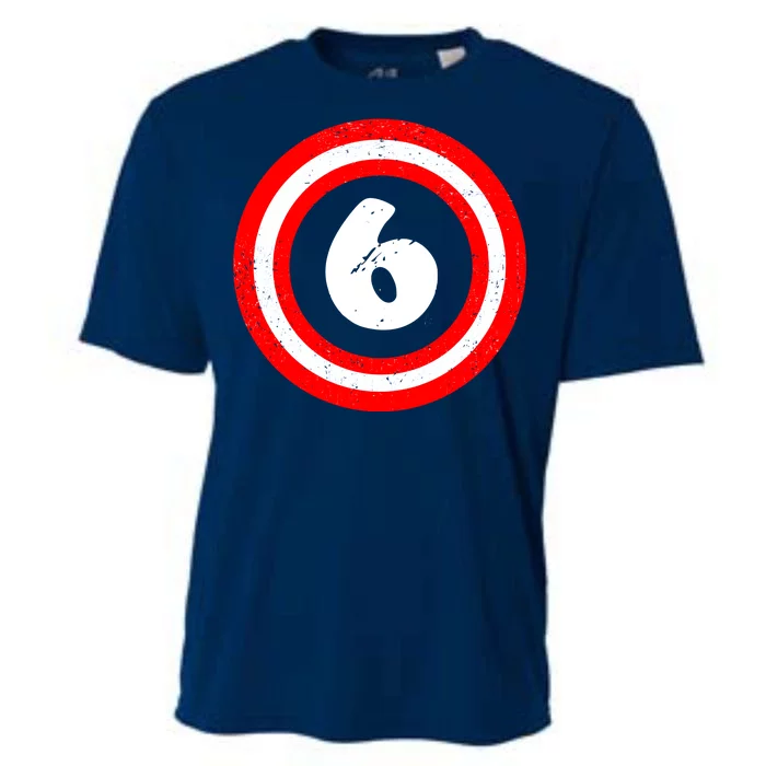 Captain 6th Birthday Cooling Performance Crew T-Shirt