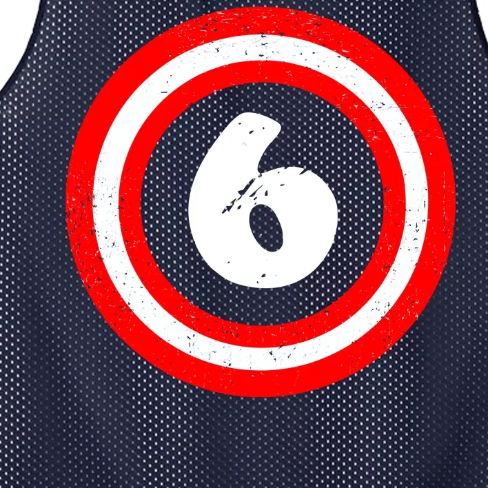 Captain 6th Birthday Mesh Reversible Basketball Jersey Tank