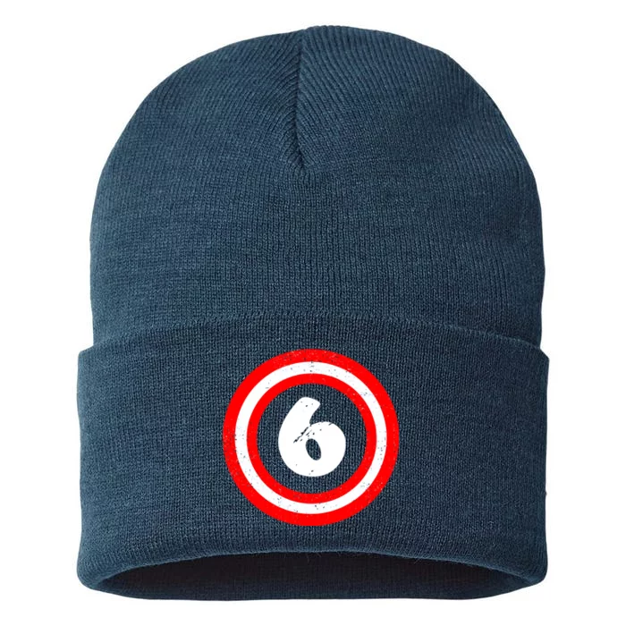 Captain 6th Birthday Sustainable Knit Beanie