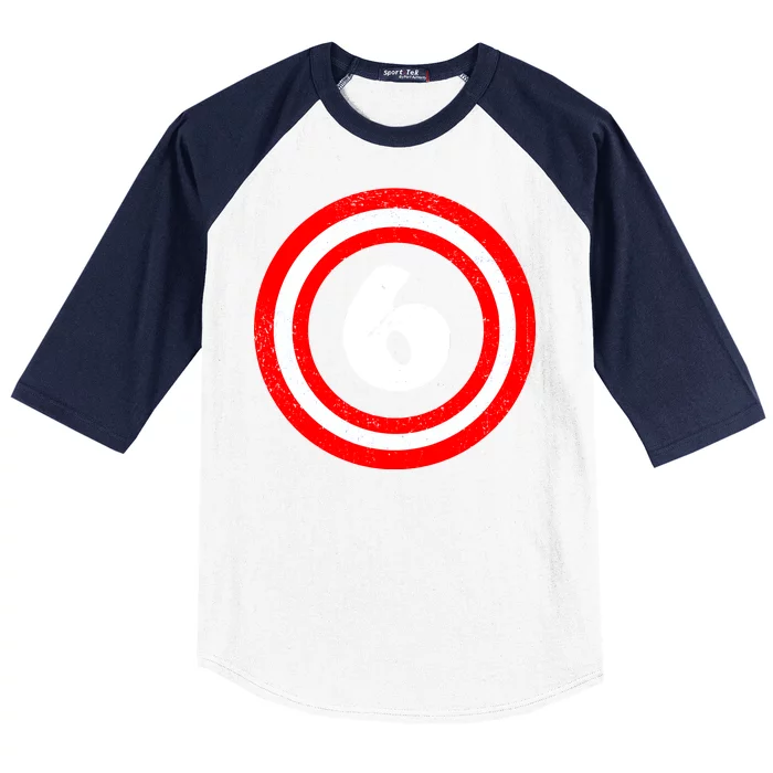 Captain 6th Birthday Baseball Sleeve Shirt