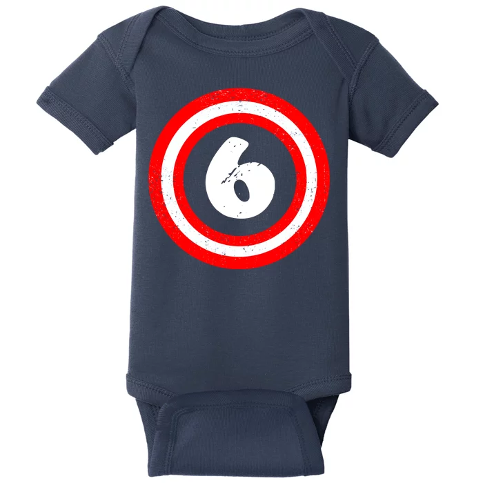 Captain 6th Birthday Baby Bodysuit