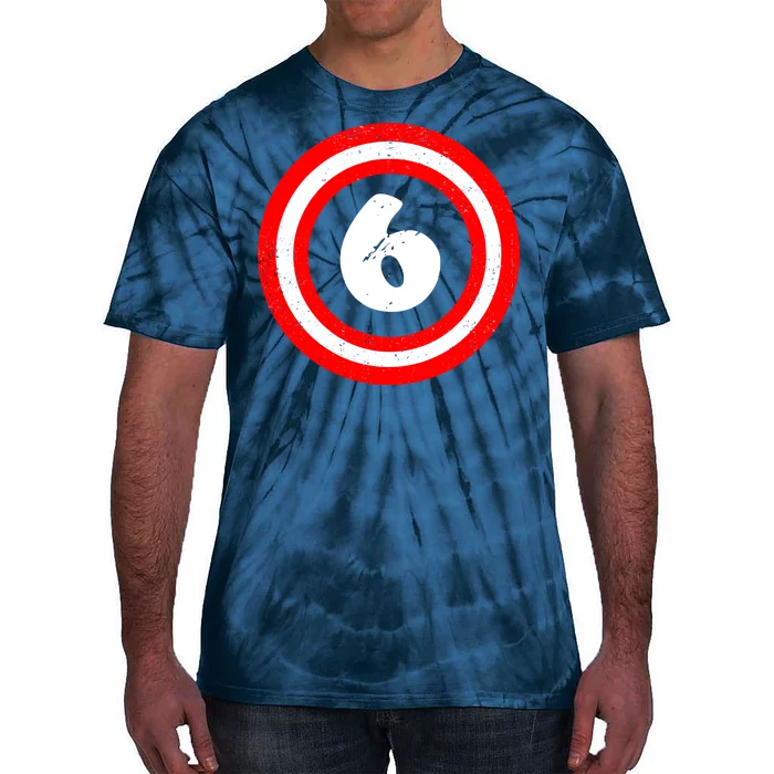 Captain 6th Birthday Tie-Dye T-Shirt