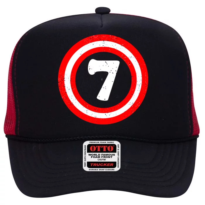 Captain 7th Birthday High Crown Mesh Trucker Hat