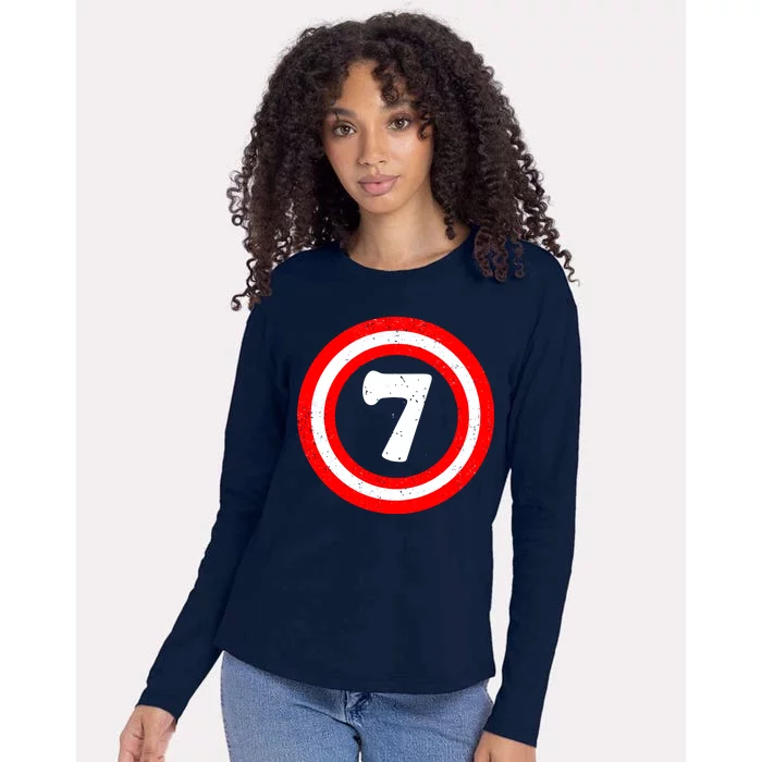 Captain 7th Birthday Womens Cotton Relaxed Long Sleeve T-Shirt