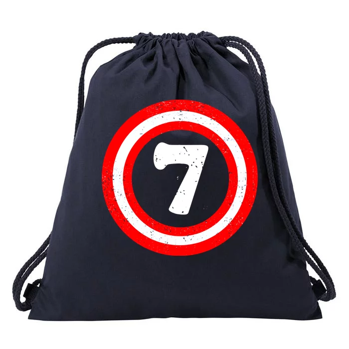 Captain 7th Birthday Drawstring Bag