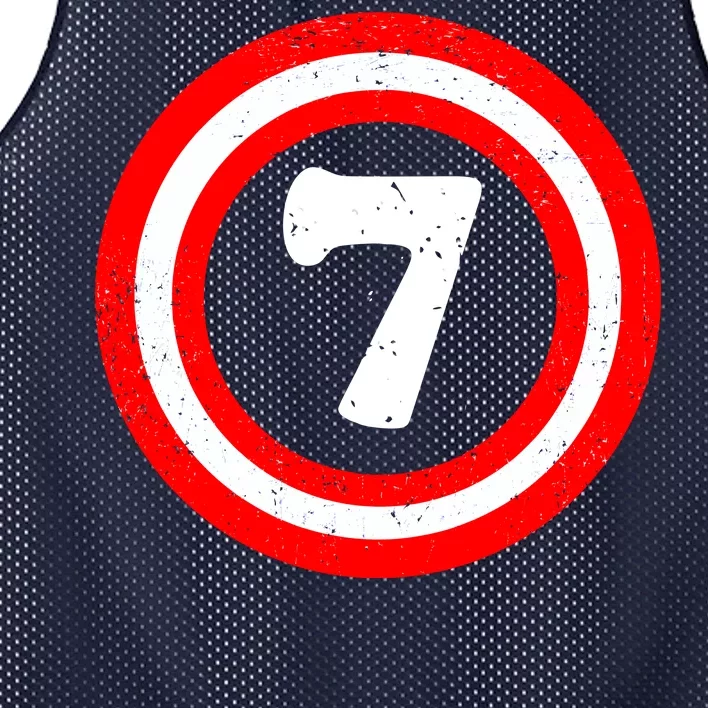 Captain 7th Birthday Mesh Reversible Basketball Jersey Tank