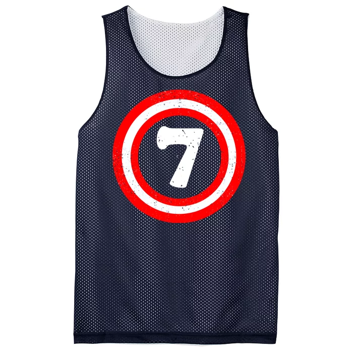 Captain 7th Birthday Mesh Reversible Basketball Jersey Tank