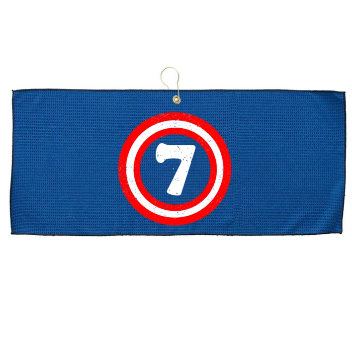 Captain 7th Birthday Large Microfiber Waffle Golf Towel