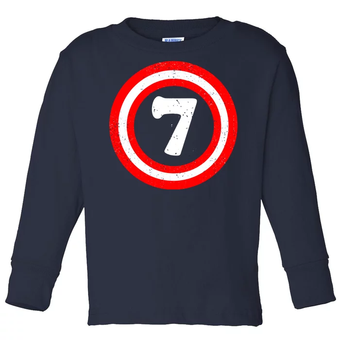 Captain 7th Birthday Toddler Long Sleeve Shirt