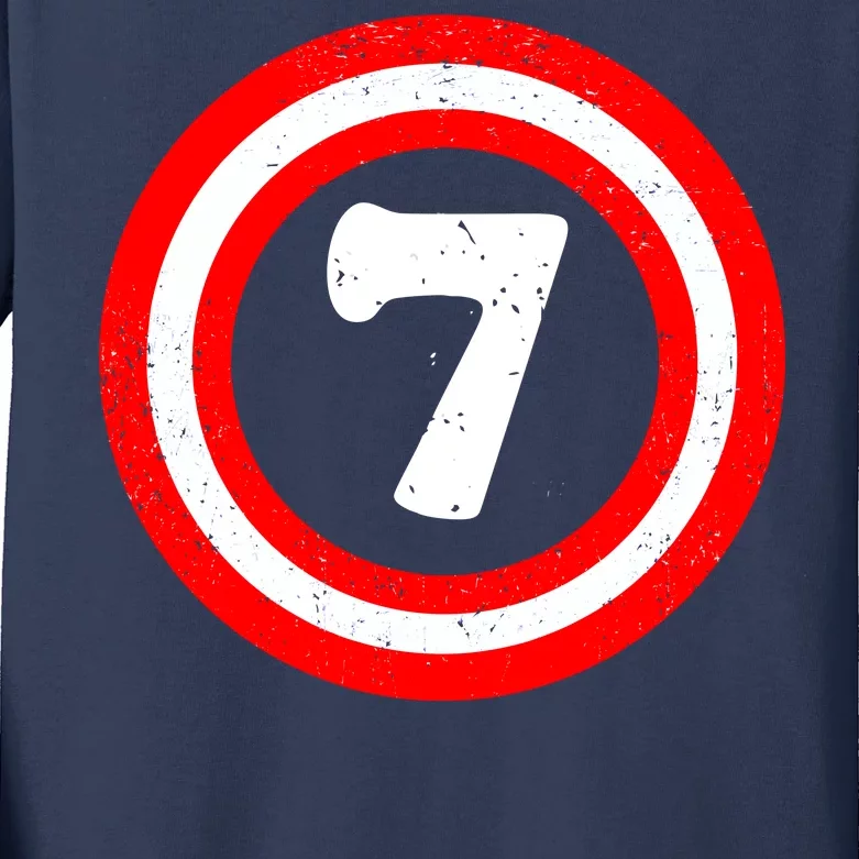 Captain 7th Birthday Kids Long Sleeve Shirt