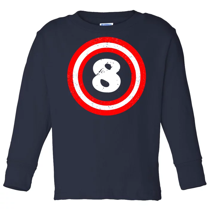 Captain 8th Birthday Toddler Long Sleeve Shirt