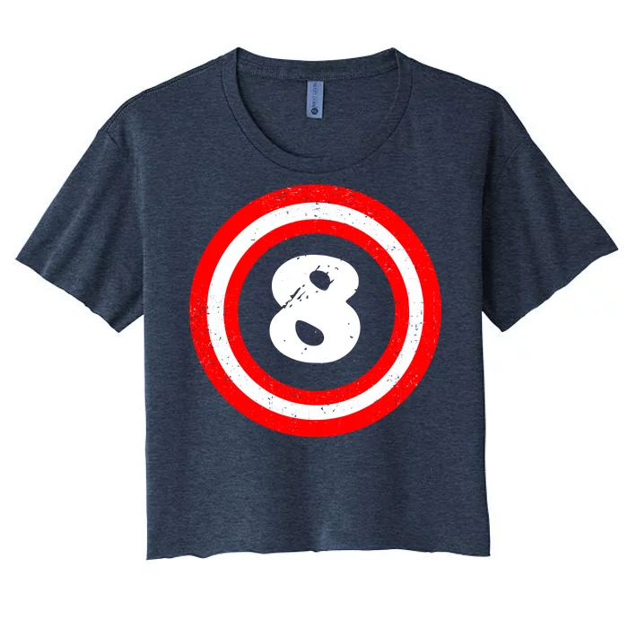 Captain 8th Birthday Women's Crop Top Tee