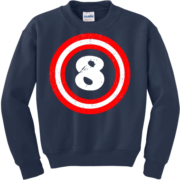 Captain 8th Birthday Kids Sweatshirt