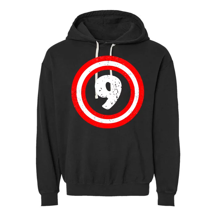 Captain 9th Birthday Garment-Dyed Fleece Hoodie