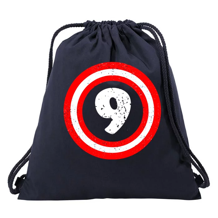 Captain 9th Birthday Drawstring Bag