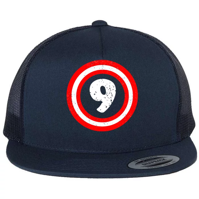 Captain 9th Birthday Flat Bill Trucker Hat