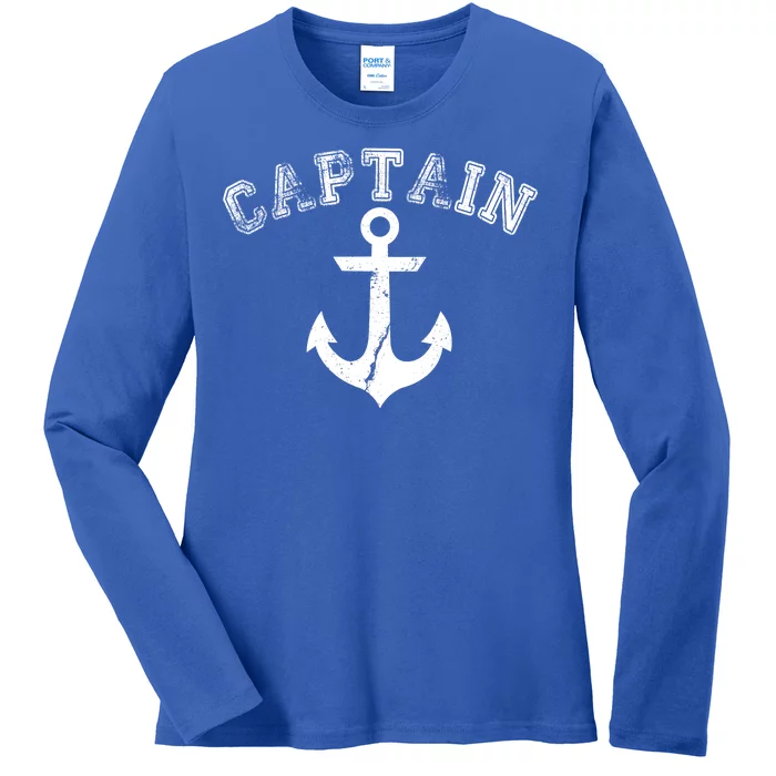 Captain Anchor Ladies Long Sleeve Shirt