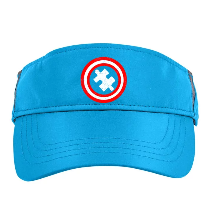 Captain Autism Distressed Shield Adult Drive Performance Visor