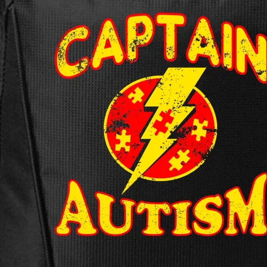 Captain Autism Superhero Logo City Backpack