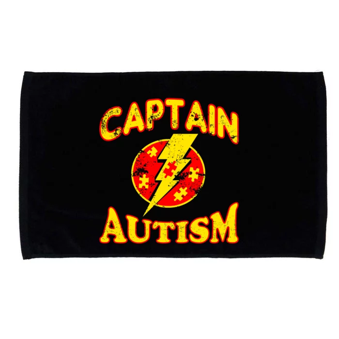 Captain Autism Superhero Logo Microfiber Hand Towel