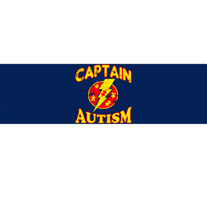 Captain Autism Superhero Logo Bumper Sticker