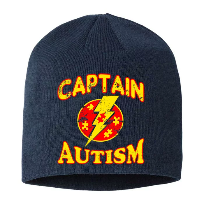 Captain Autism Superhero Logo 8 1/2in Sustainable Knit Beanie