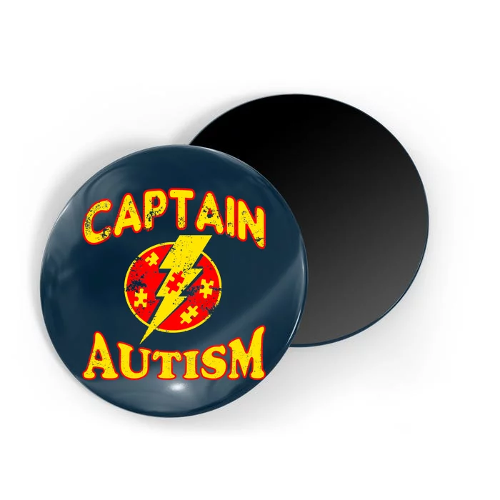 Captain Autism Superhero Logo Magnet