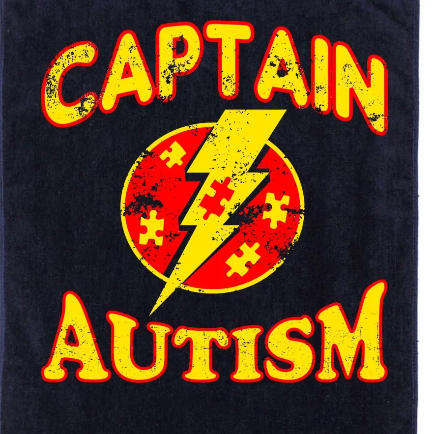 Captain Autism Superhero Logo Platinum Collection Golf Towel