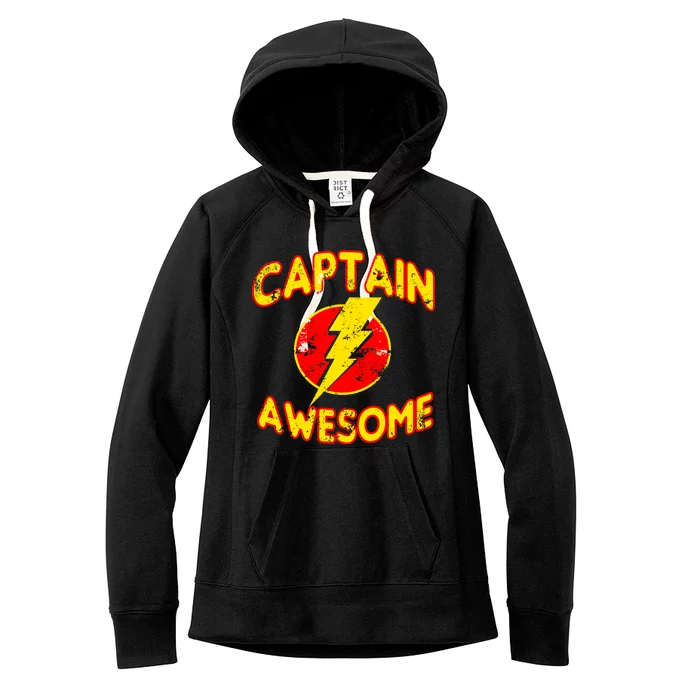 Captain Awesome Comic Logo Women's Fleece Hoodie