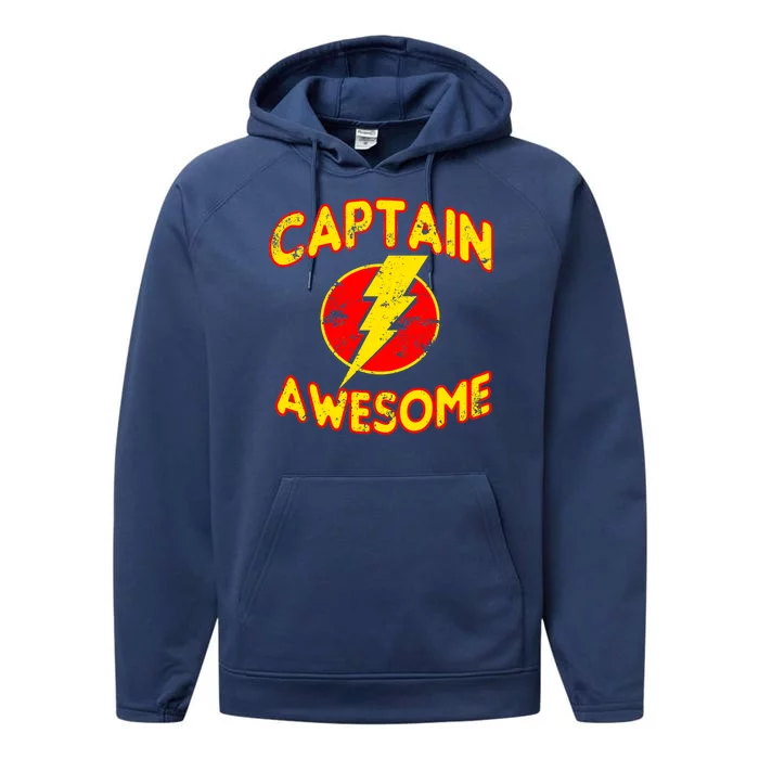 Captain Awesome Comic Logo Performance Fleece Hoodie