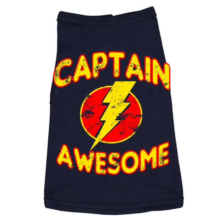 Captain Awesome Comic Logo Doggie Tank