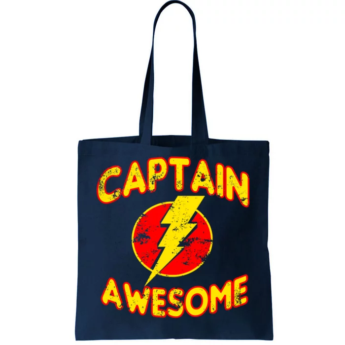 Captain Awesome Comic Logo Tote Bag