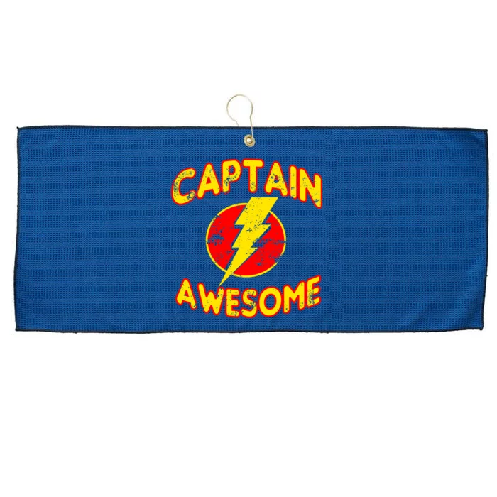 Captain Awesome Comic Logo Large Microfiber Waffle Golf Towel