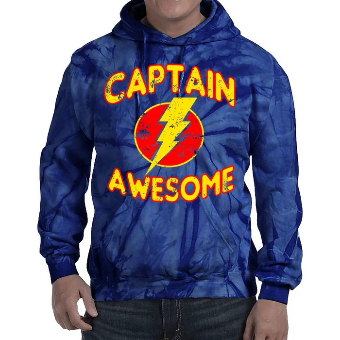 Captain Awesome Comic Logo Tie Dye Hoodie