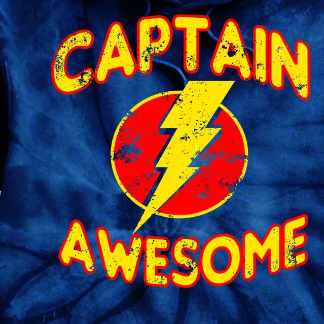 Captain Awesome Comic Logo Tie Dye Hoodie