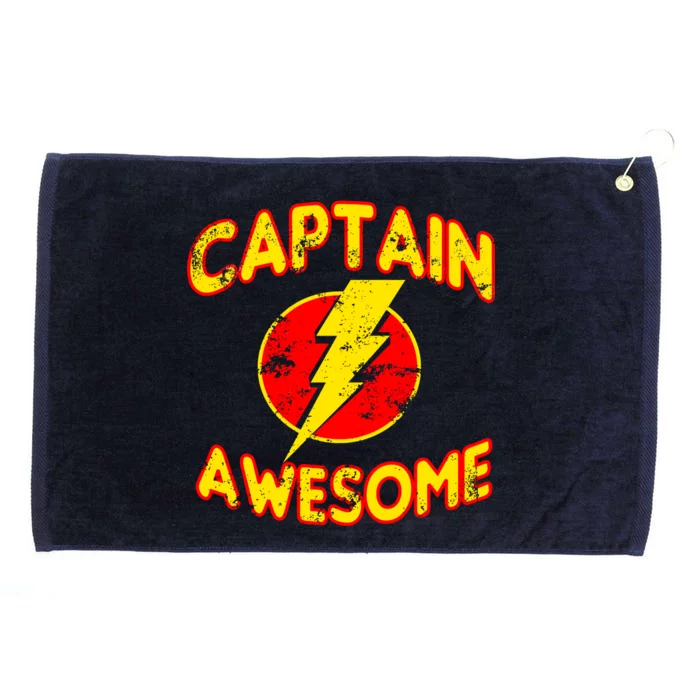 Captain Awesome Comic Logo Grommeted Golf Towel