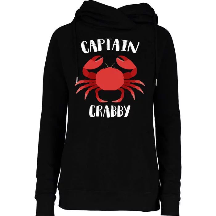 Captain Crabby Womens Funnel Neck Pullover Hood